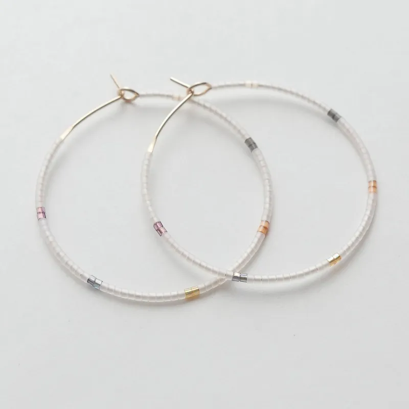 Semele - 1.25" & 1.75" 14 KT Gold Hoops made by Daldanea