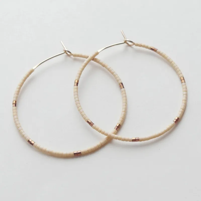 Tawa - 1.25" & 1.75" 14 KT Gold Hoops made by Daldanea