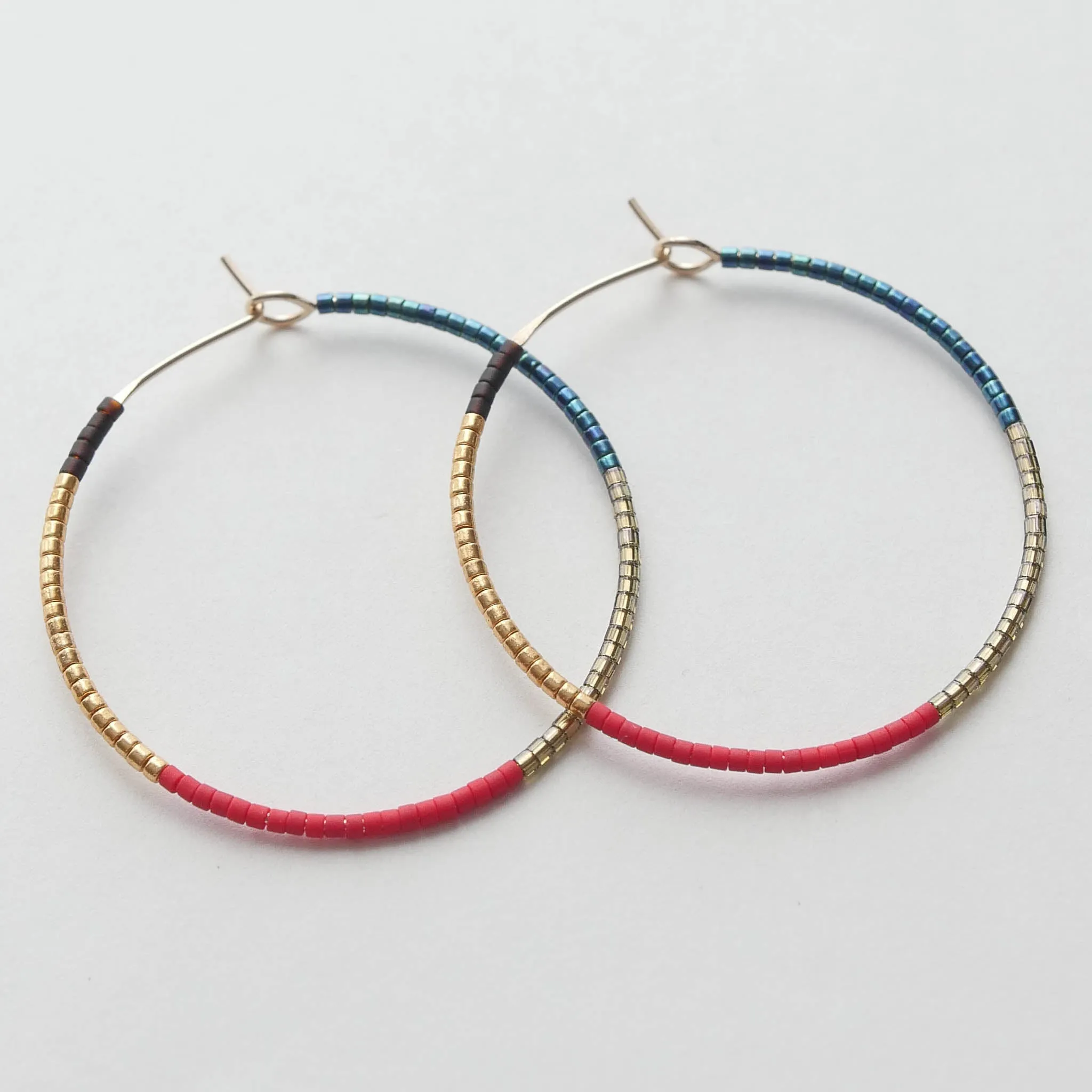 Afeni - 1.25" & 1.75" 14 KT Gold Hoops sold by Daldanea product image thumbnail 3