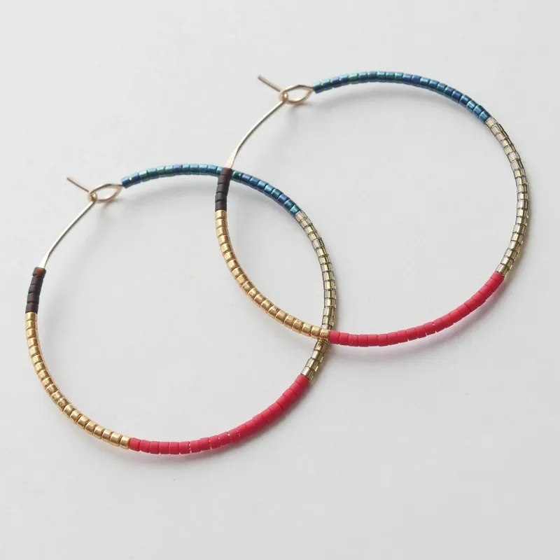 Afeni - 1.25" & 1.75" 14 KT Gold Hoops made by Daldanea