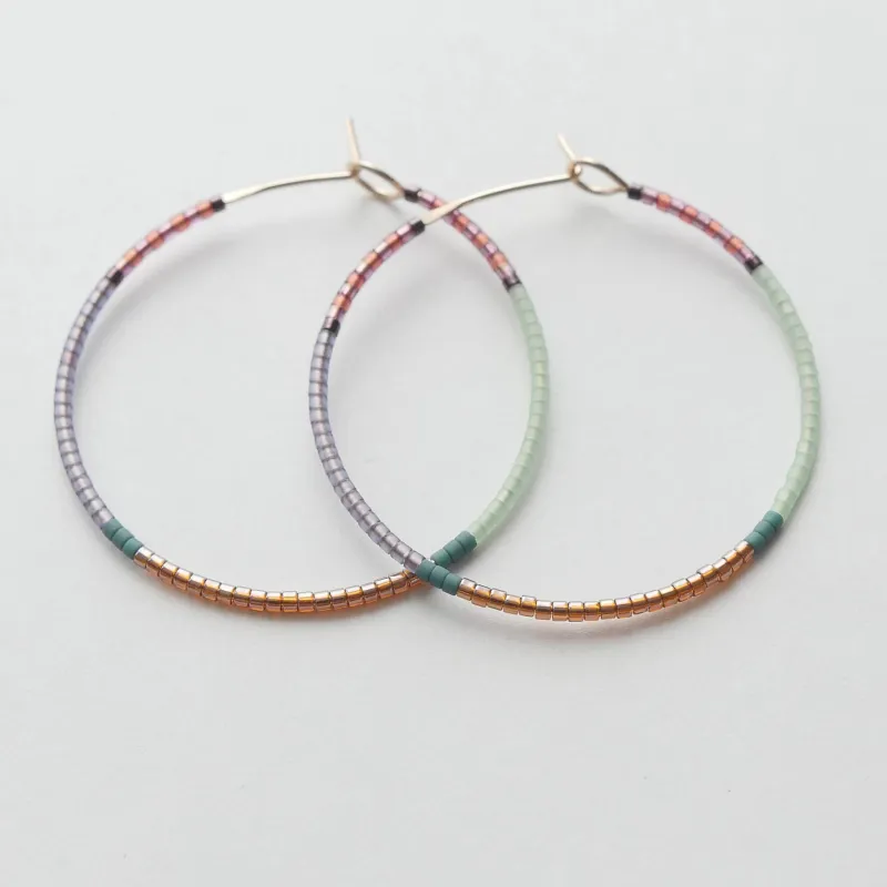 Heruka - 1.25" & 1.75" 14 KT Gold Hoops made by Daldanea