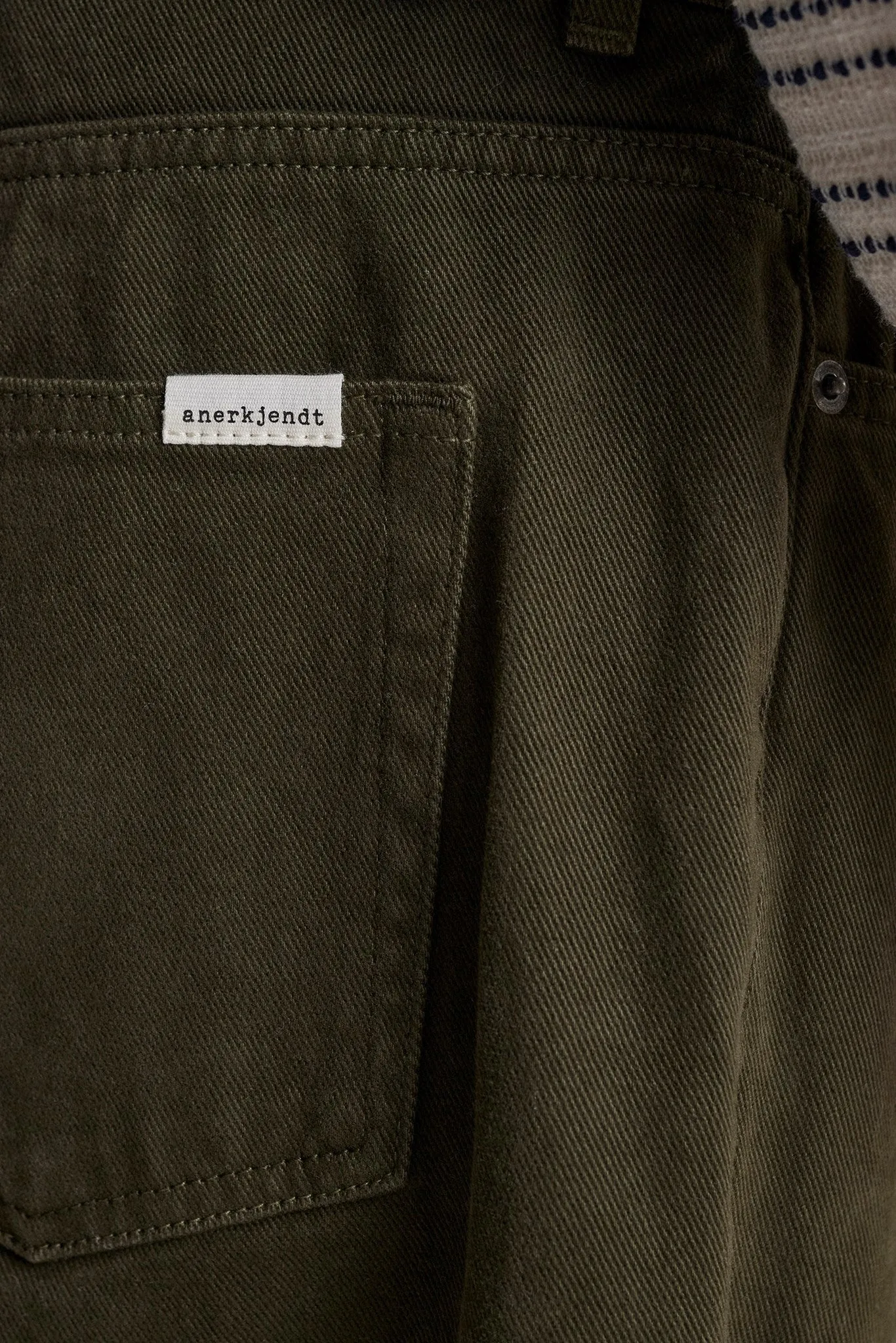 AKJANIC GARMENT DYED PANTS - Forest night sold by anerkjendt product image thumbnail 5