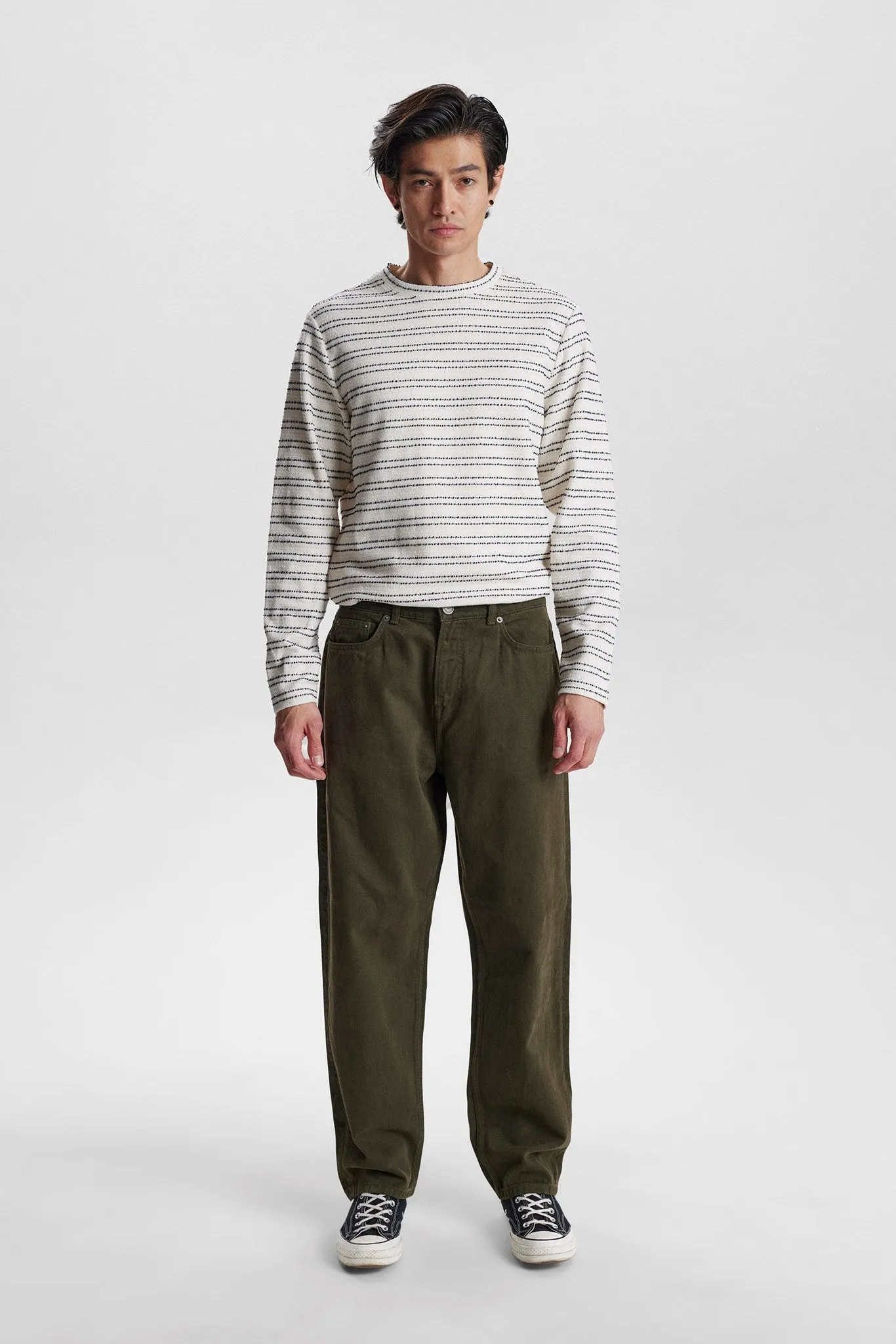 AKJANIC GARMENT DYED PANTS - Forest night sold by anerkjendt product image thumbnail 3