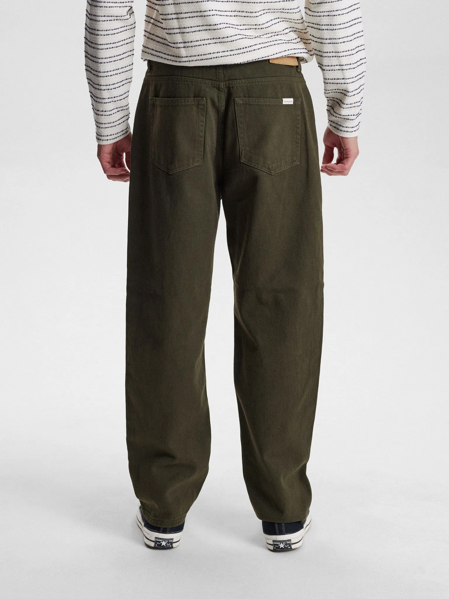 AKJANIC GARMENT DYED PANTS - Forest night sold by anerkjendt product image thumbnail 2