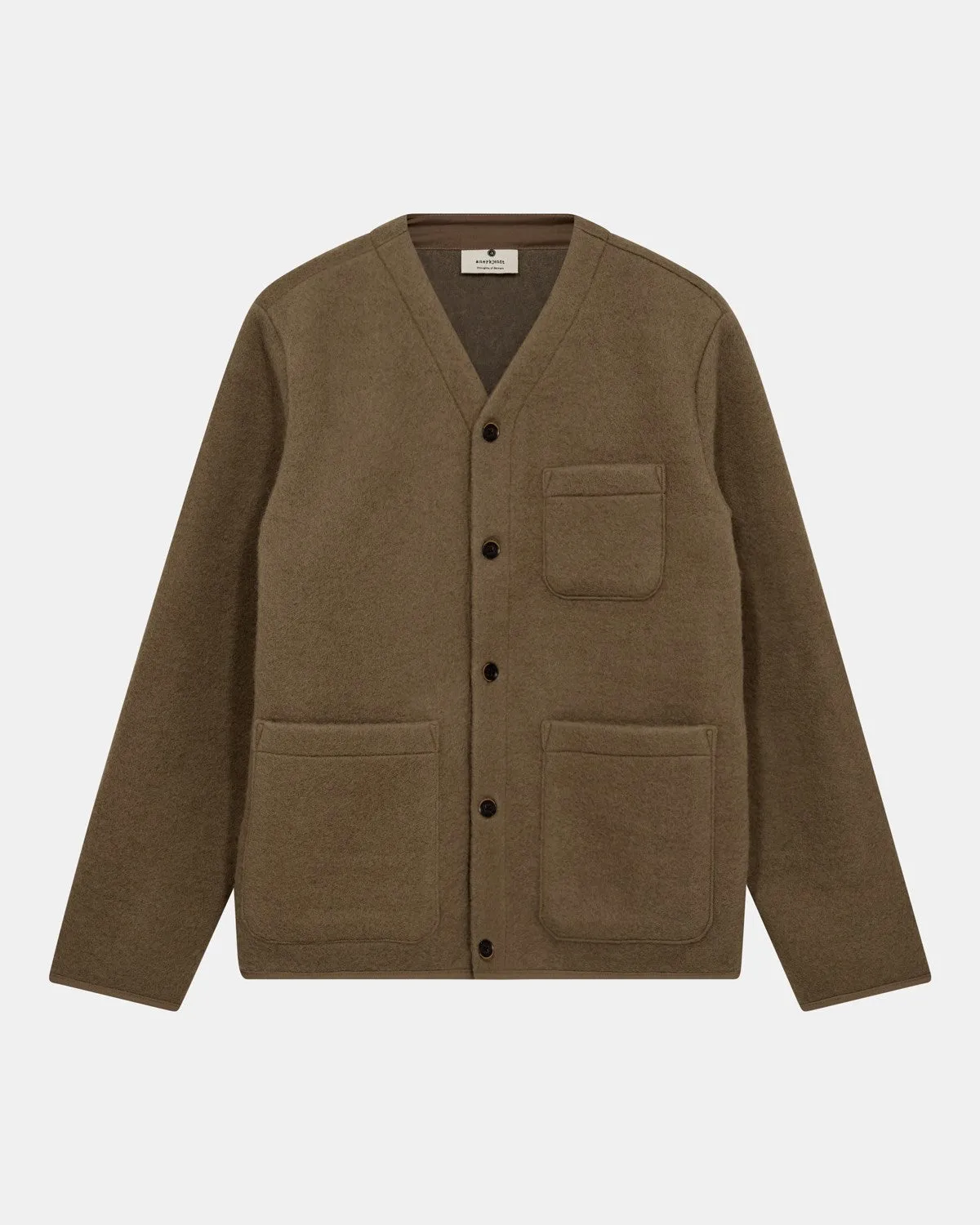 AKSIGURD BOILED WOOL OVERSHIRT - Incense sold by anerkjendt