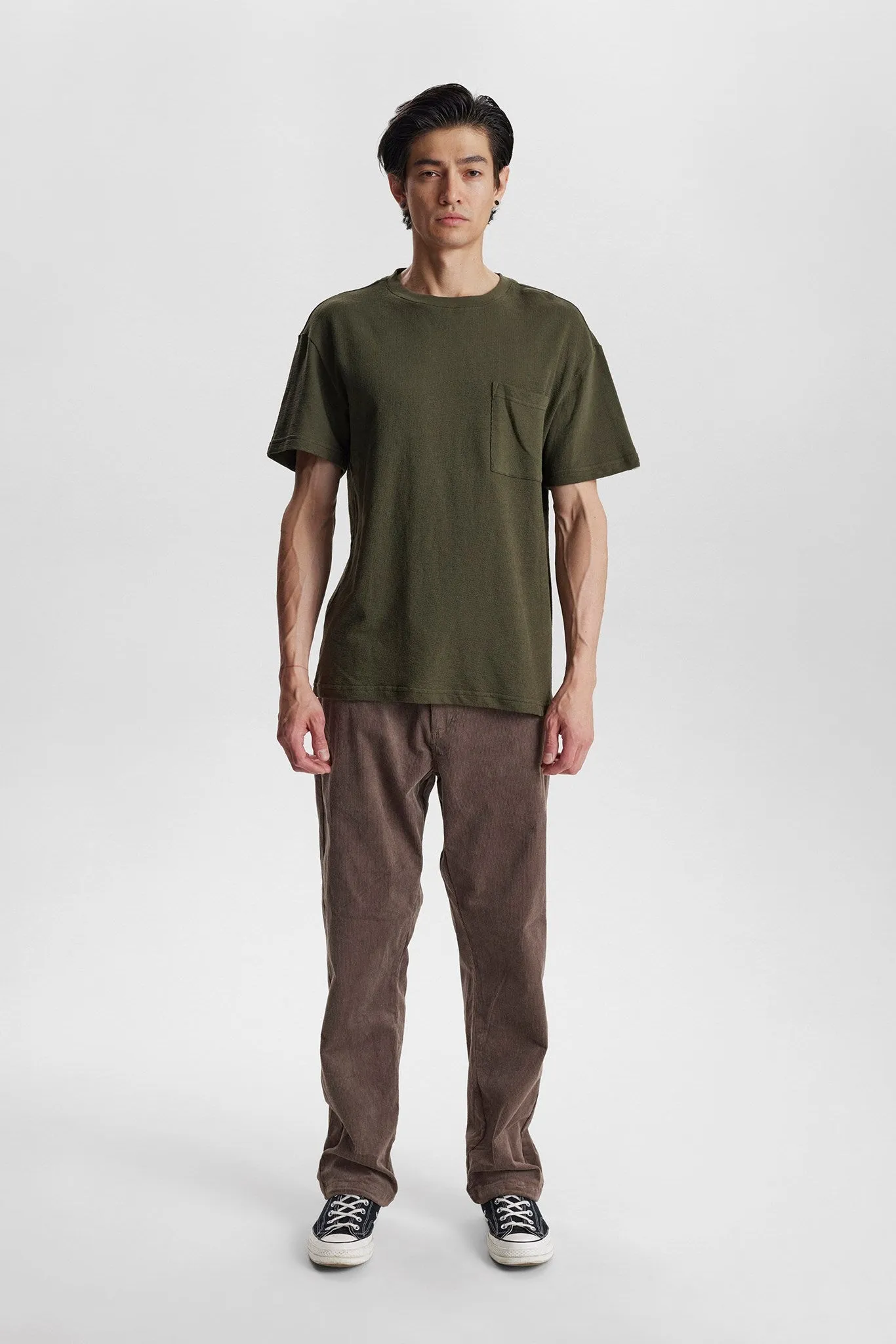 AKKIKKI S/S STRUCTURE TEE - Forest night sold by anerkjendt product image thumbnail 3