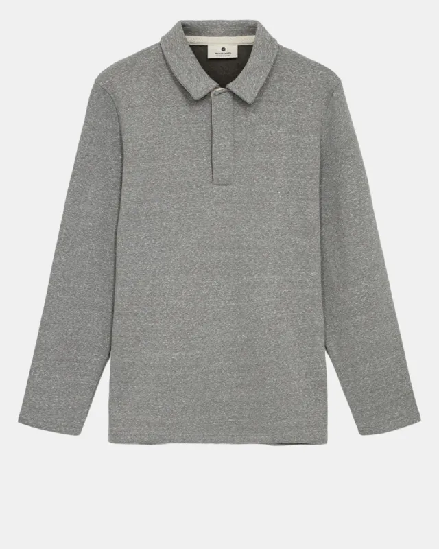AKSØREN POLO SWEAT - Light grey mel sold by anerkjendt