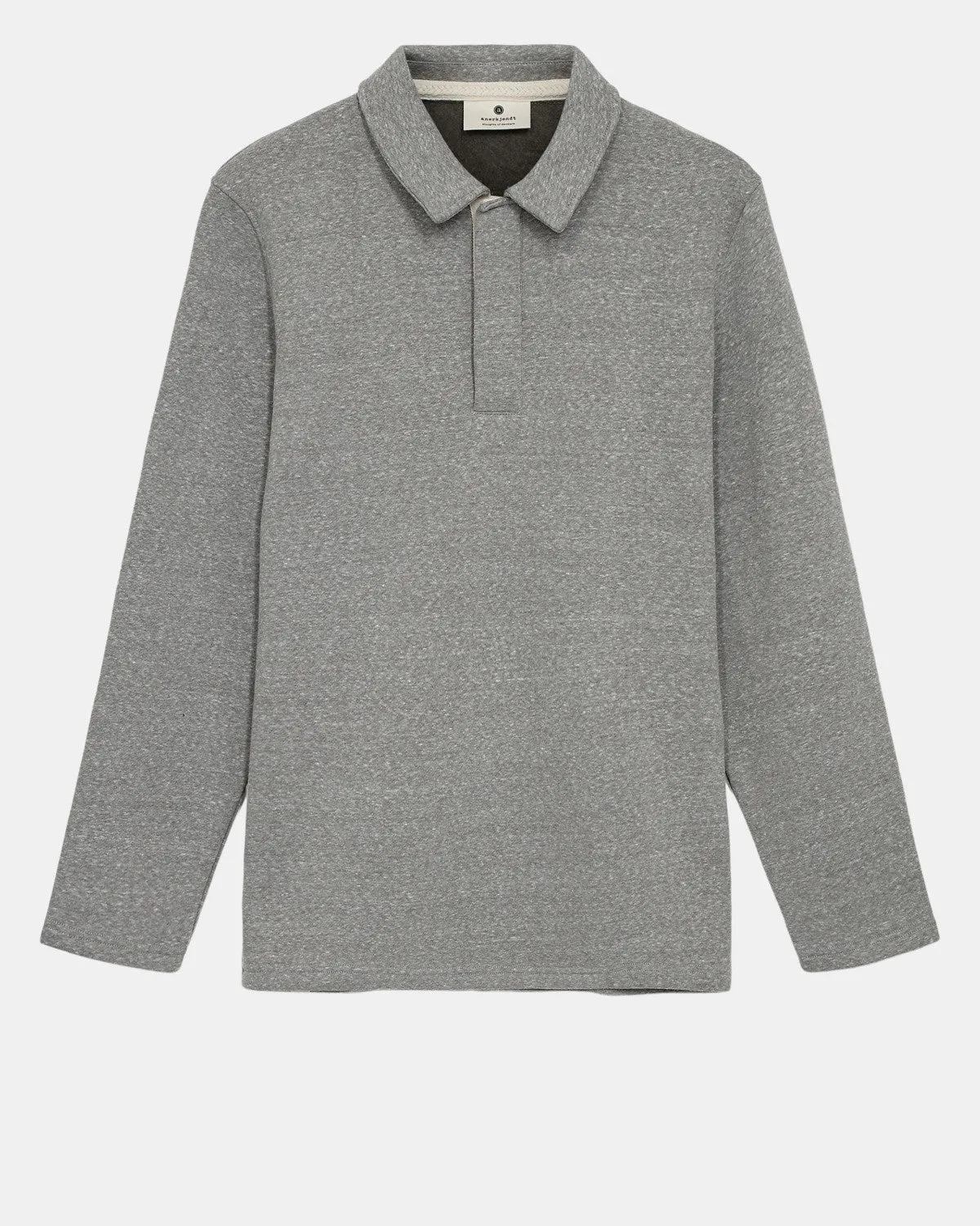 AKSØREN POLO SWEAT - Light grey mel sold by anerkjendt