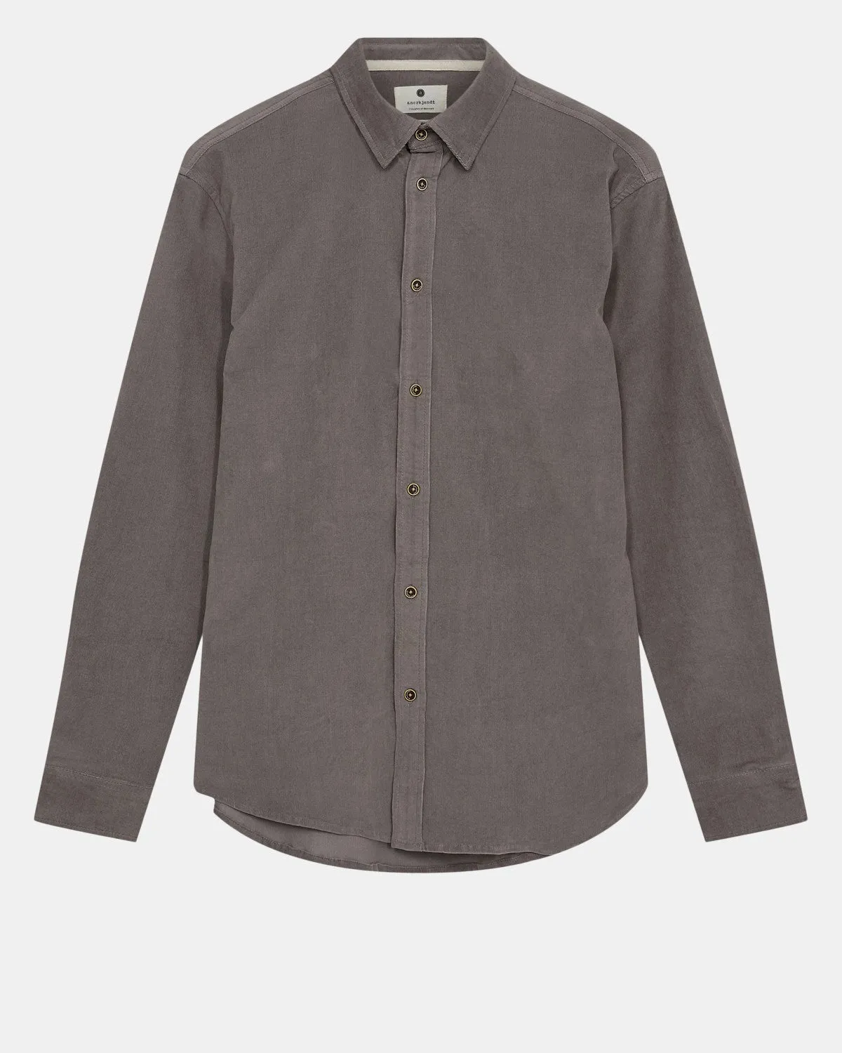 AKLEIF SOLID CORD SHIRT - Glacier Gray sold by anerkjendt
