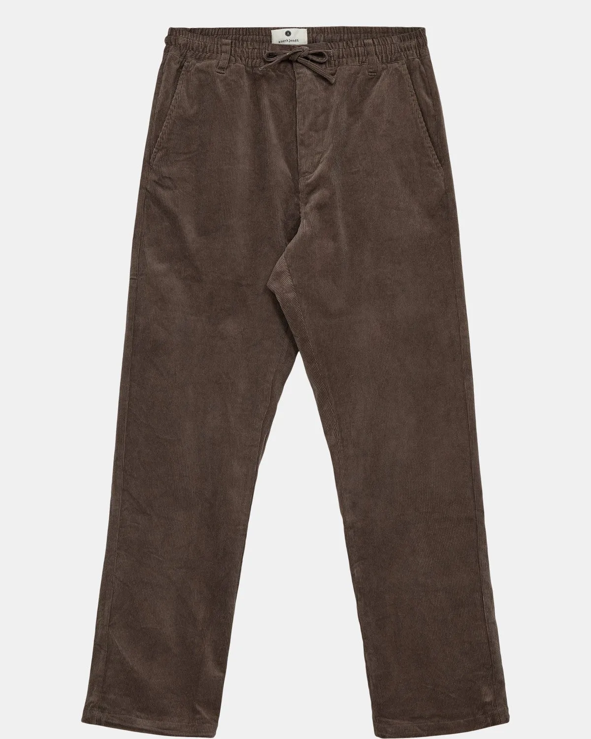 AKJAN ELASTIC CORD PANTS - Chocolate Brown sold by anerkjendt
