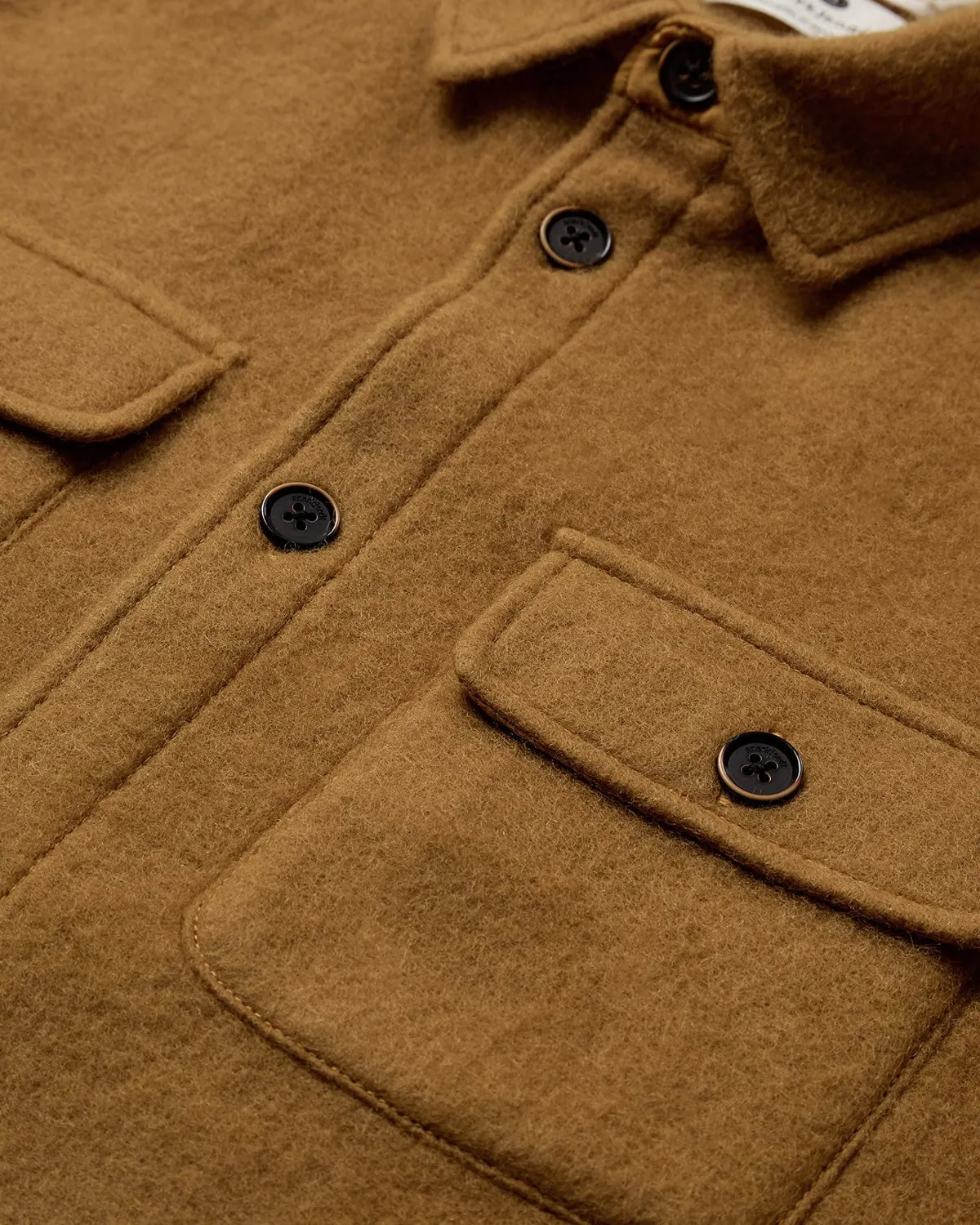 AKOSCAR BOILED WOOL OVERSHIRT - Wood thrush sold by anerkjendt product image thumbnail 3