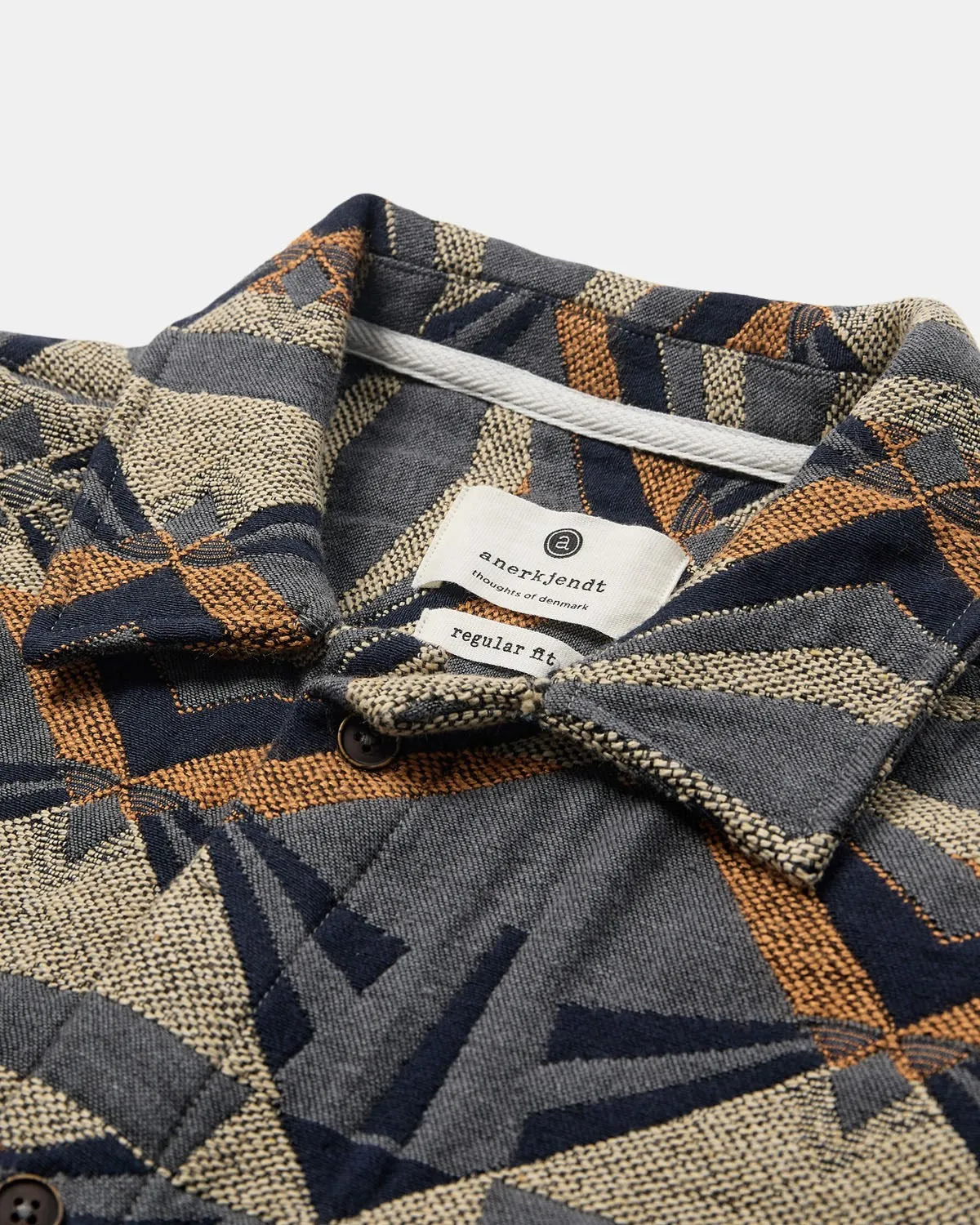 AKOSCAR PATTERN OVERSHIRT - Wood thrush sold by anerkjendt product image thumbnail 3