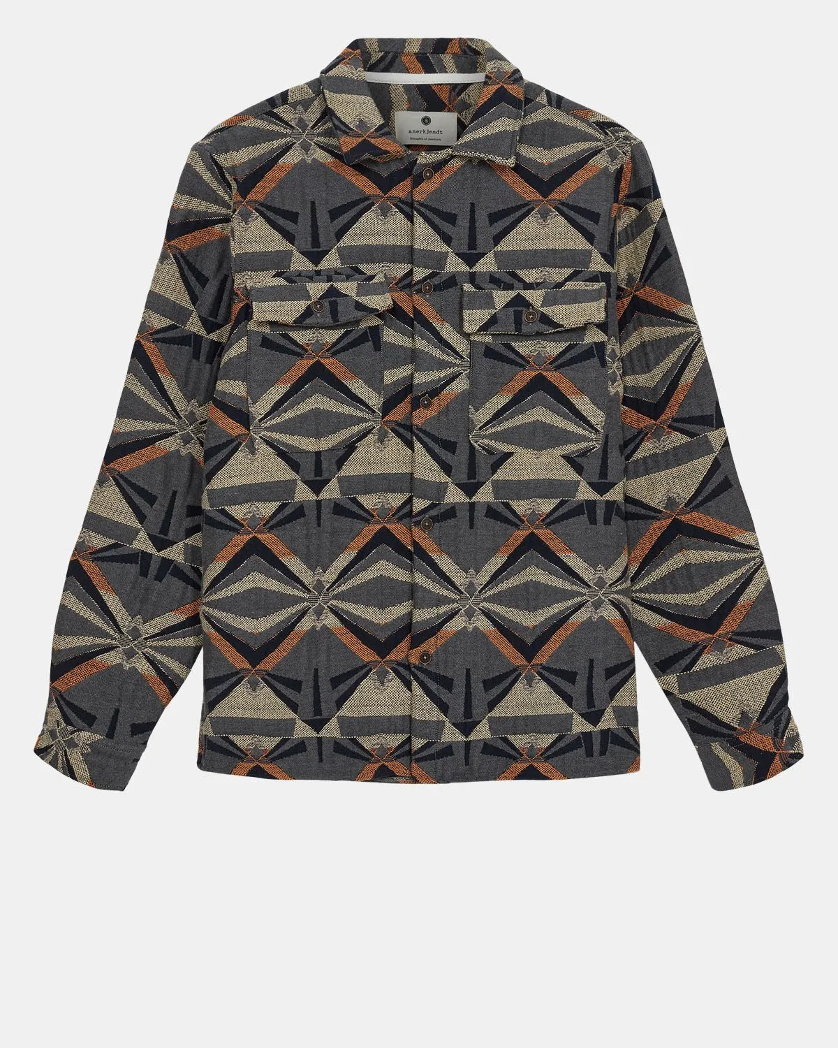 AKOSCAR PATTERN OVERSHIRT - Wood thrush sold by anerkjendt