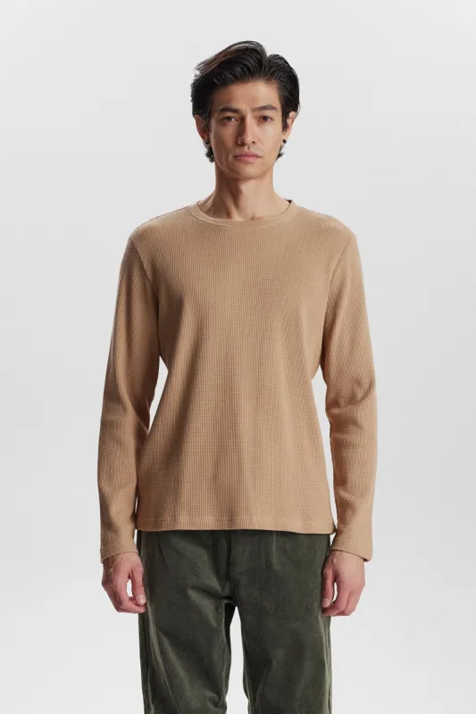 AKKIKKI L/S WAFFLE TEE - Incense sold by anerkjendt