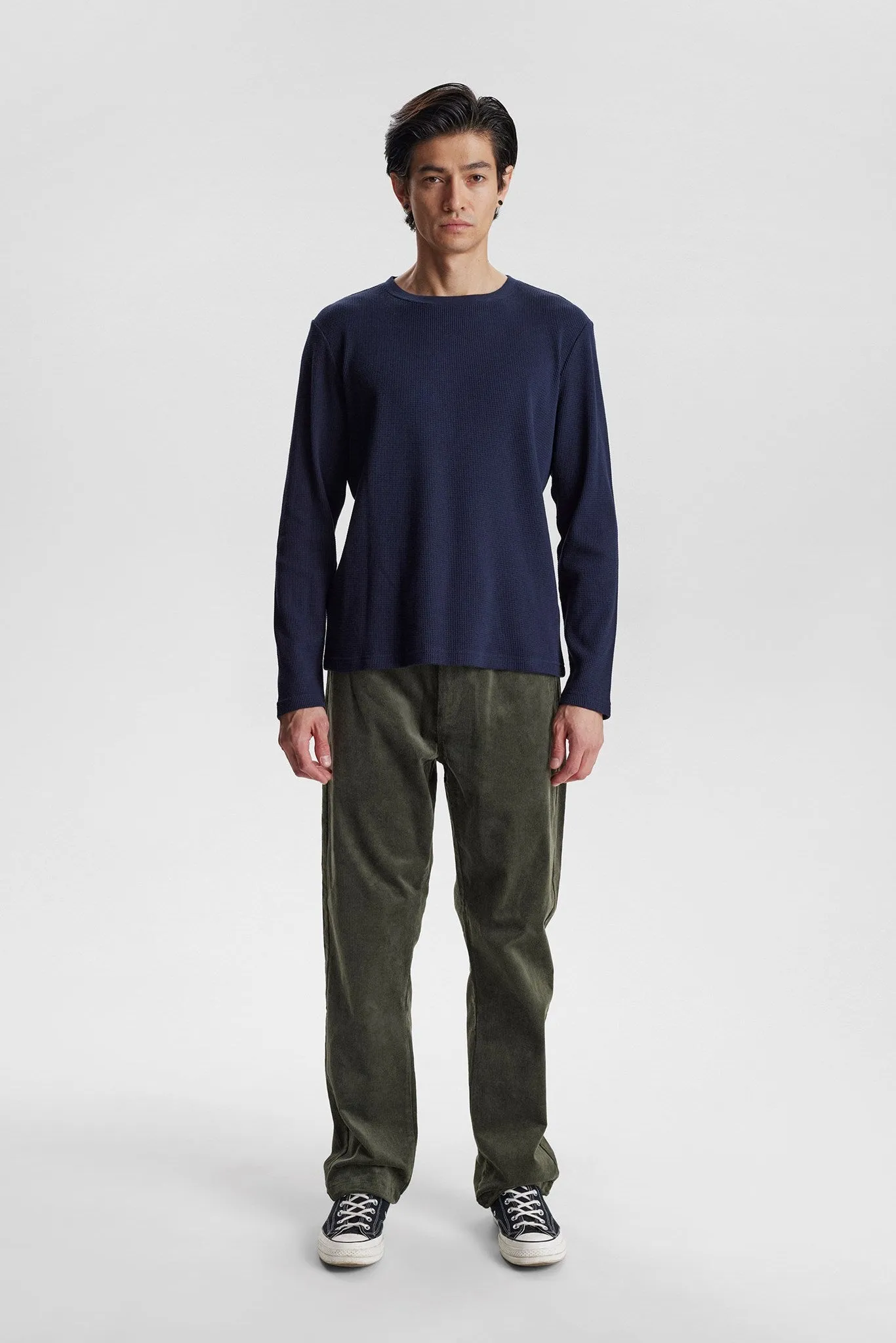 AKKIKKI L/S WAFFLE TEE - Sky Captain sold by anerkjendt product image thumbnail 3