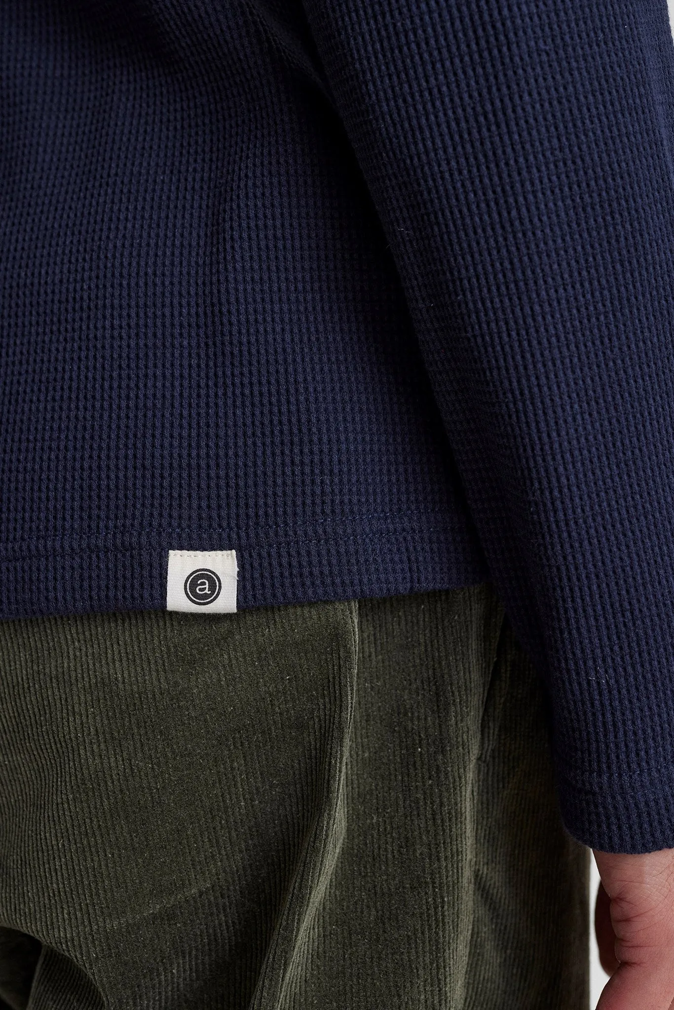 AKKIKKI L/S WAFFLE TEE - Sky Captain sold by anerkjendt product image thumbnail 5