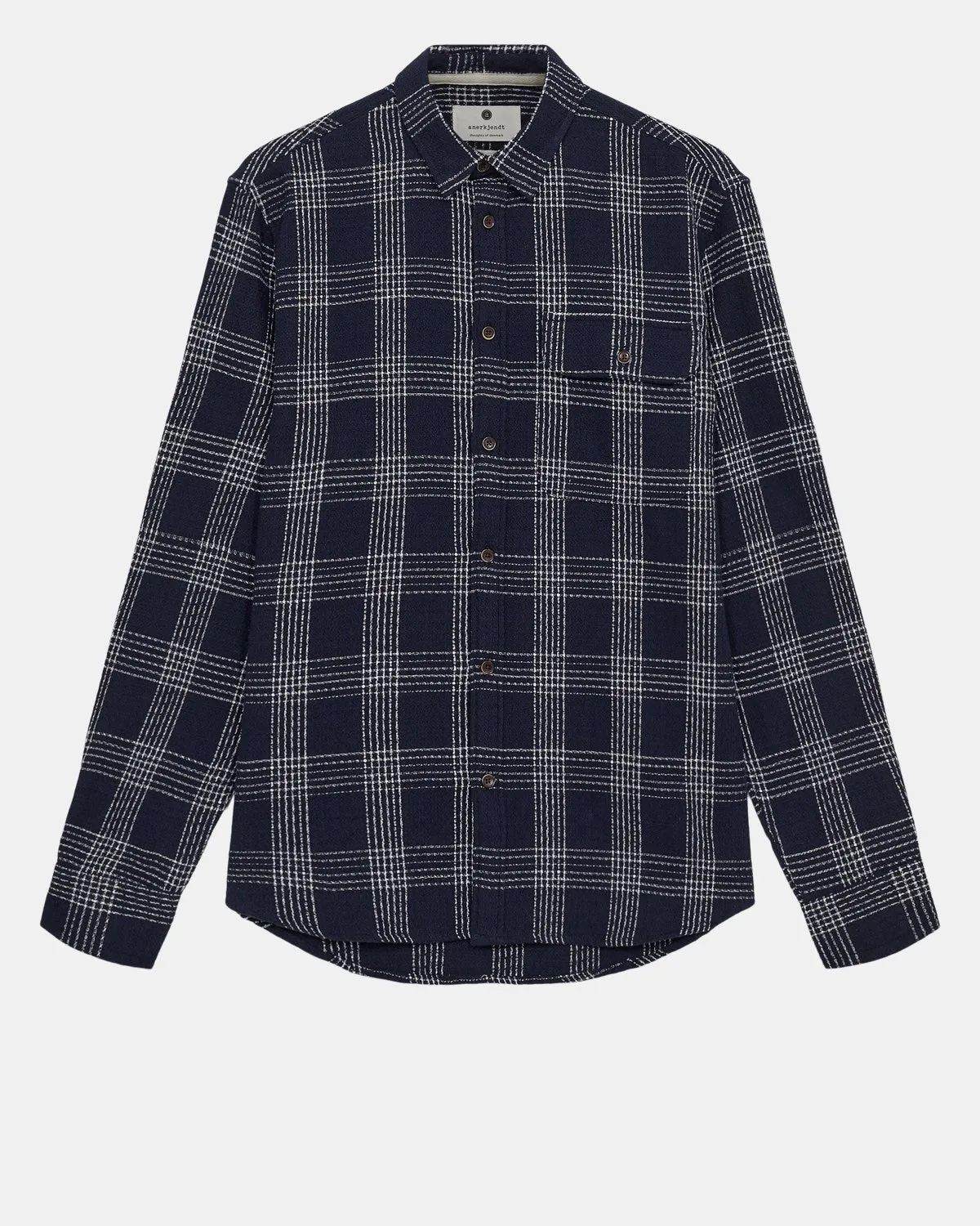 AKLOUIS STRUCTURE CHECK SHIRT - Sky Captain sold by anerkjendt