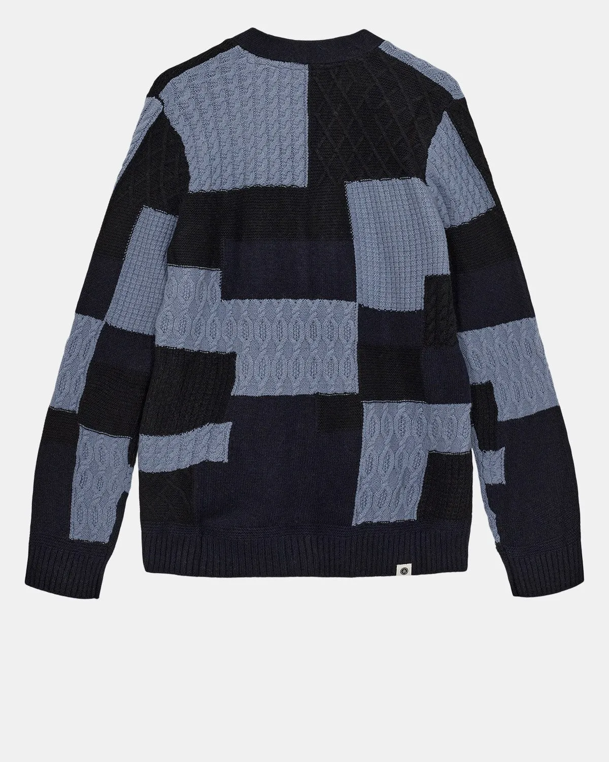 AKSKJOLD PATCHWORK CARDIGAN - Sky Captain sold by anerkjendt product image thumbnail 2