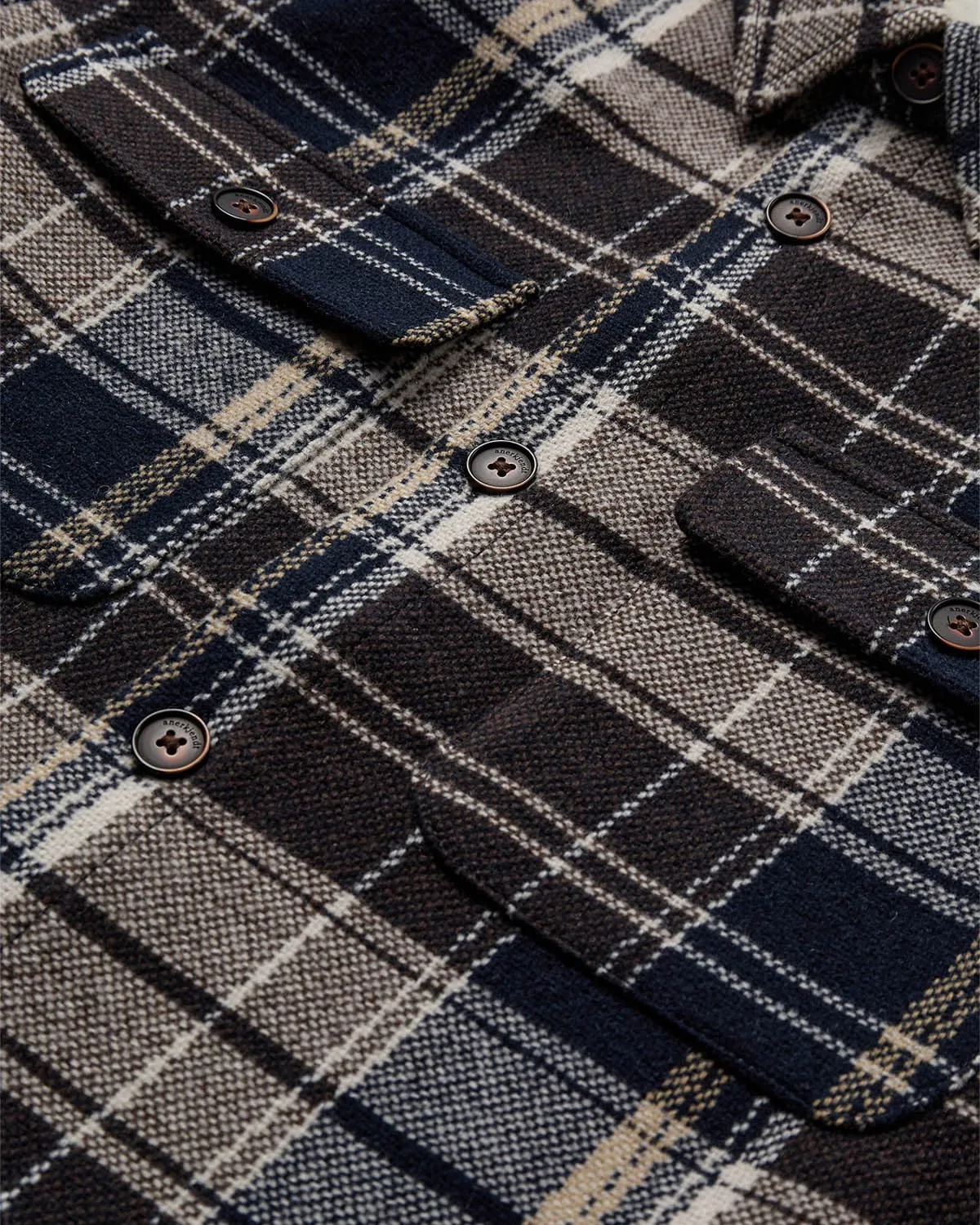 AKOSCAR CHECK OVERSHIRT - Chocolate Brown sold by anerkjendt product image thumbnail 3