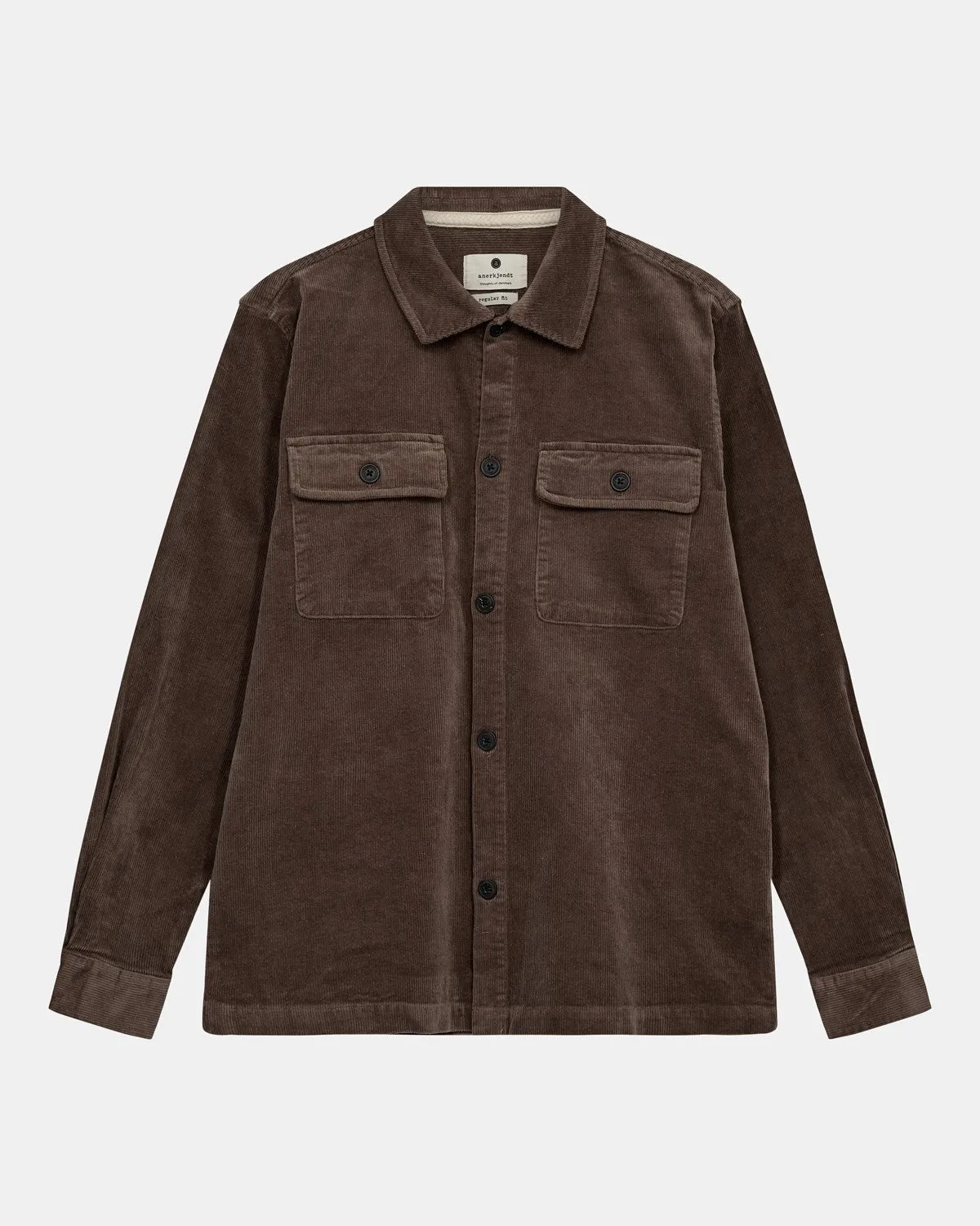 AKOSCAR CORD OVERSHIRT - Chocolate Brown sold by anerkjendt