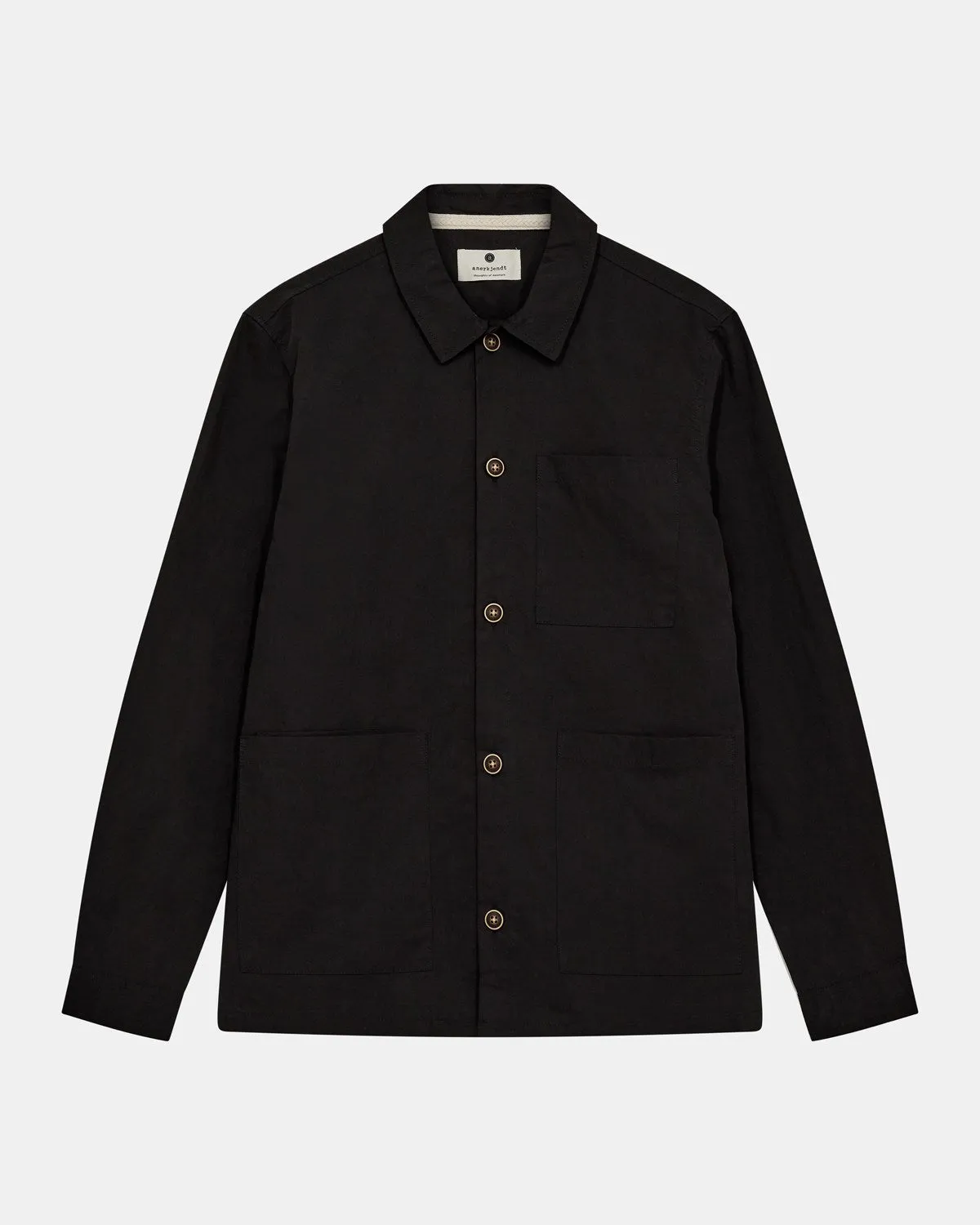 AKOSCAR COT/NYLON OVERSHIRT - Caviar sold by anerkjendt