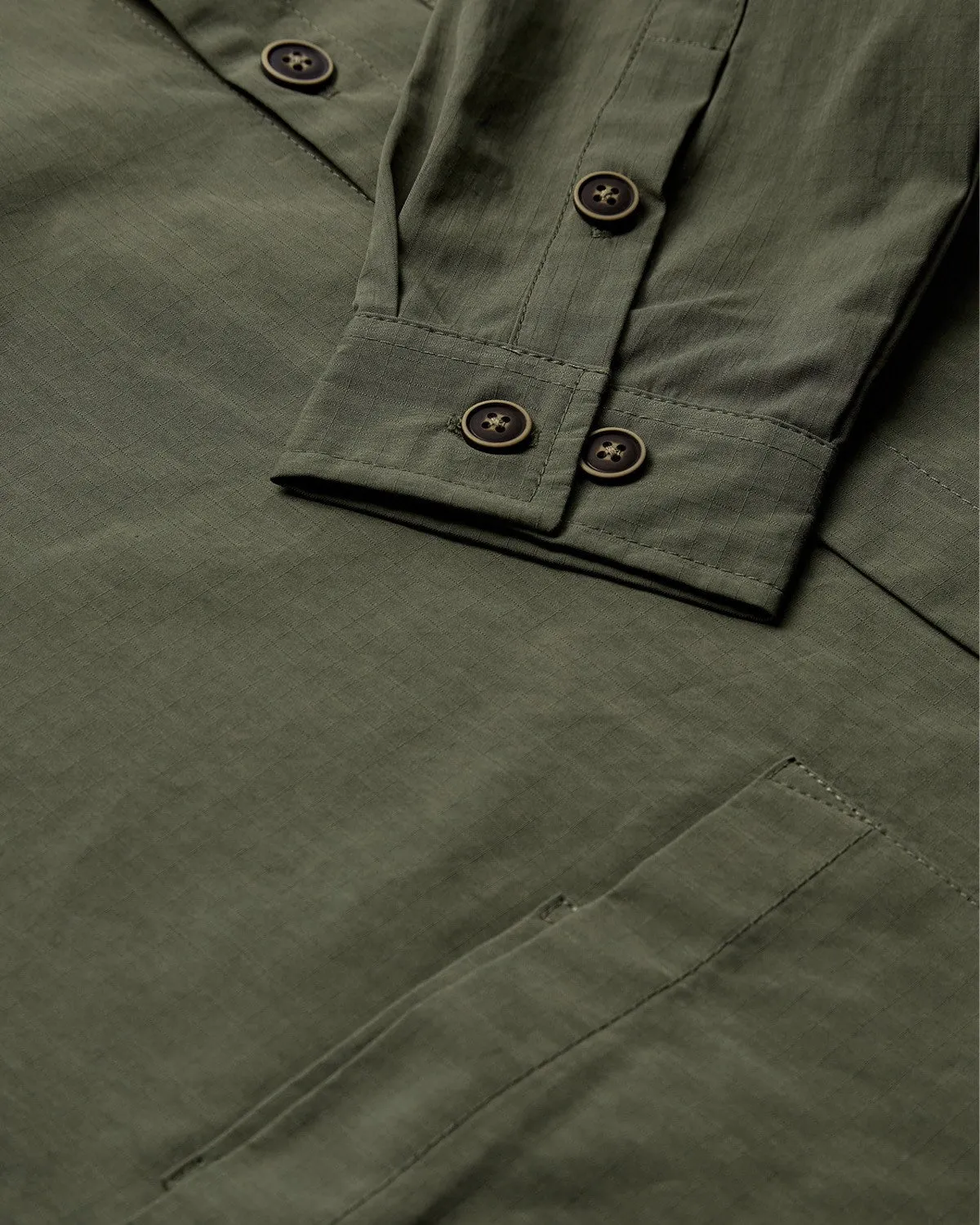 AKOSCAR COT/NYLON OVERSHIRT - Forest night sold by anerkjendt product image thumbnail 3