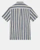 AKLEON S/S STRIPE SHIRT - Bright Cobalt sold by anerkjendt
