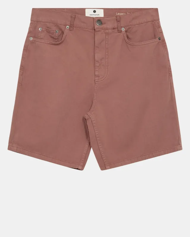 AKJANIC GARMENT DYED SHORTS - Cognac sold by anerkjendt