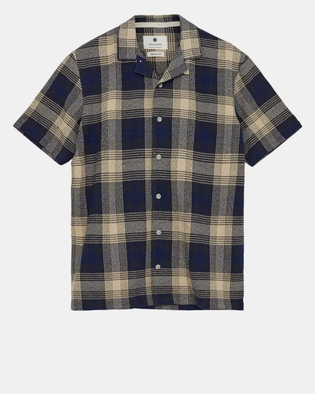 AKKURT S/S CHECK SHIRT - Sky Captain sold by anerkjendt