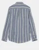 AKLEIF L/S  COT STRIPE  - Indian Teal sold by anerkjendt