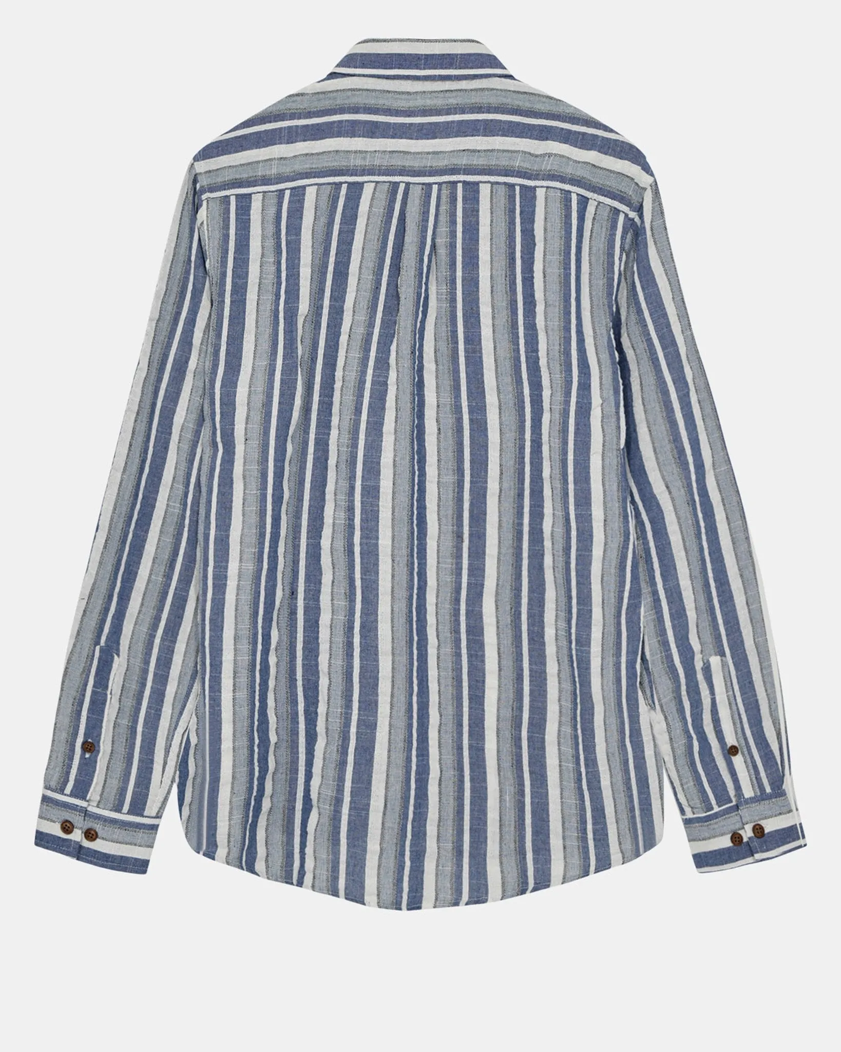 AKLEIF L/S COT STRIPE - Indian Teal sold by anerkjendt product image thumbnail 2