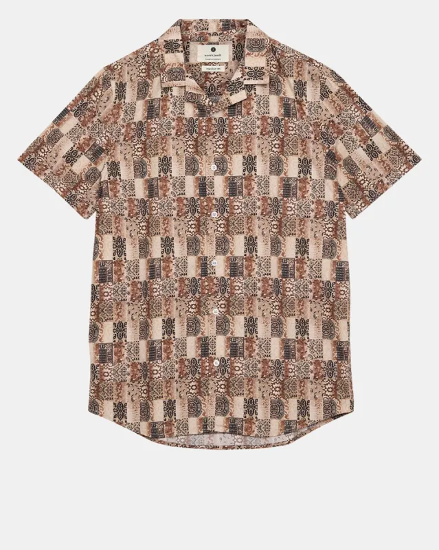 AKLEO S/S POPLIN AOP  - Incense sold by anerkjendt