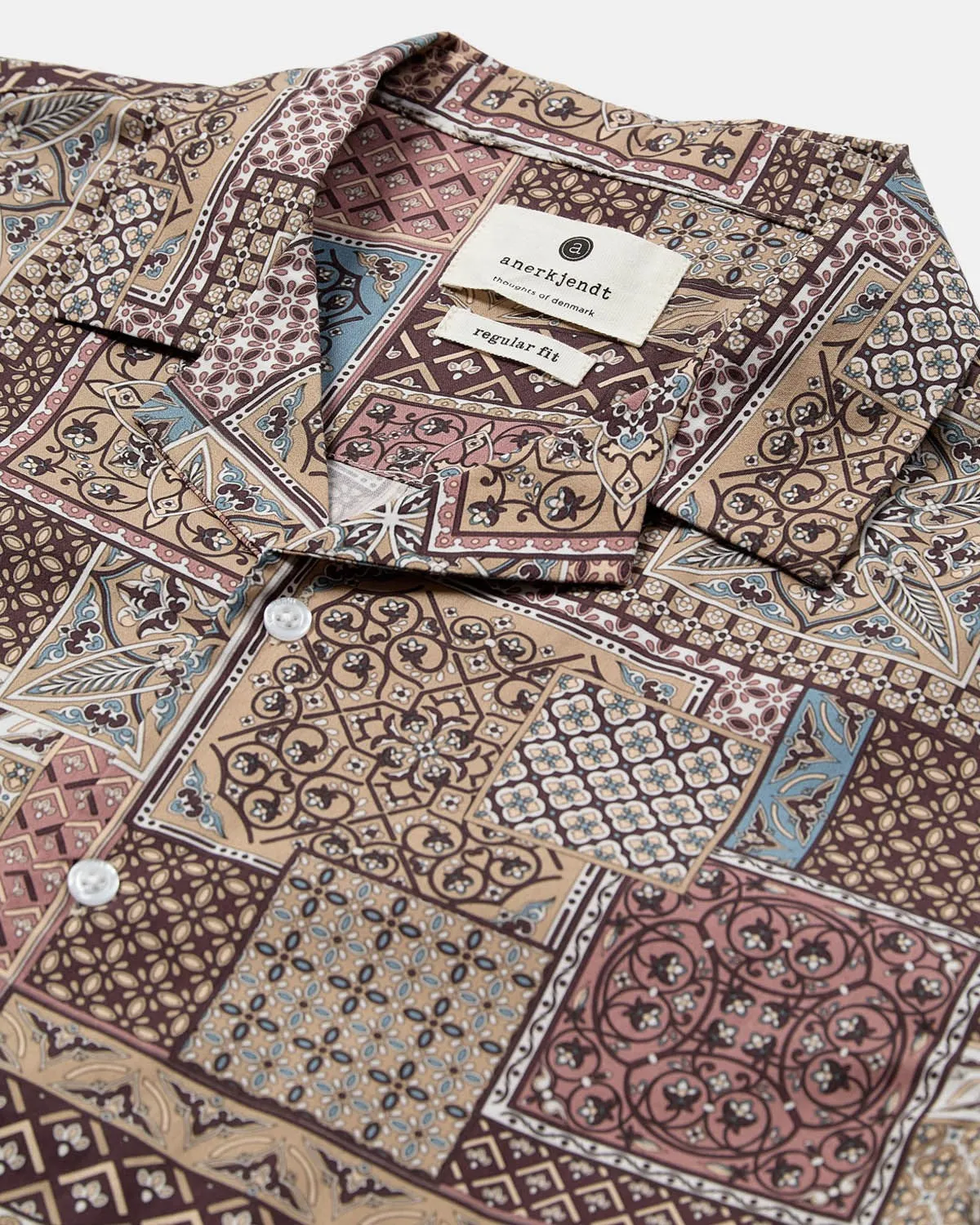 AKLEO S/S POPLIN AOP - Cognac sold by anerkjendt product image thumbnail 3