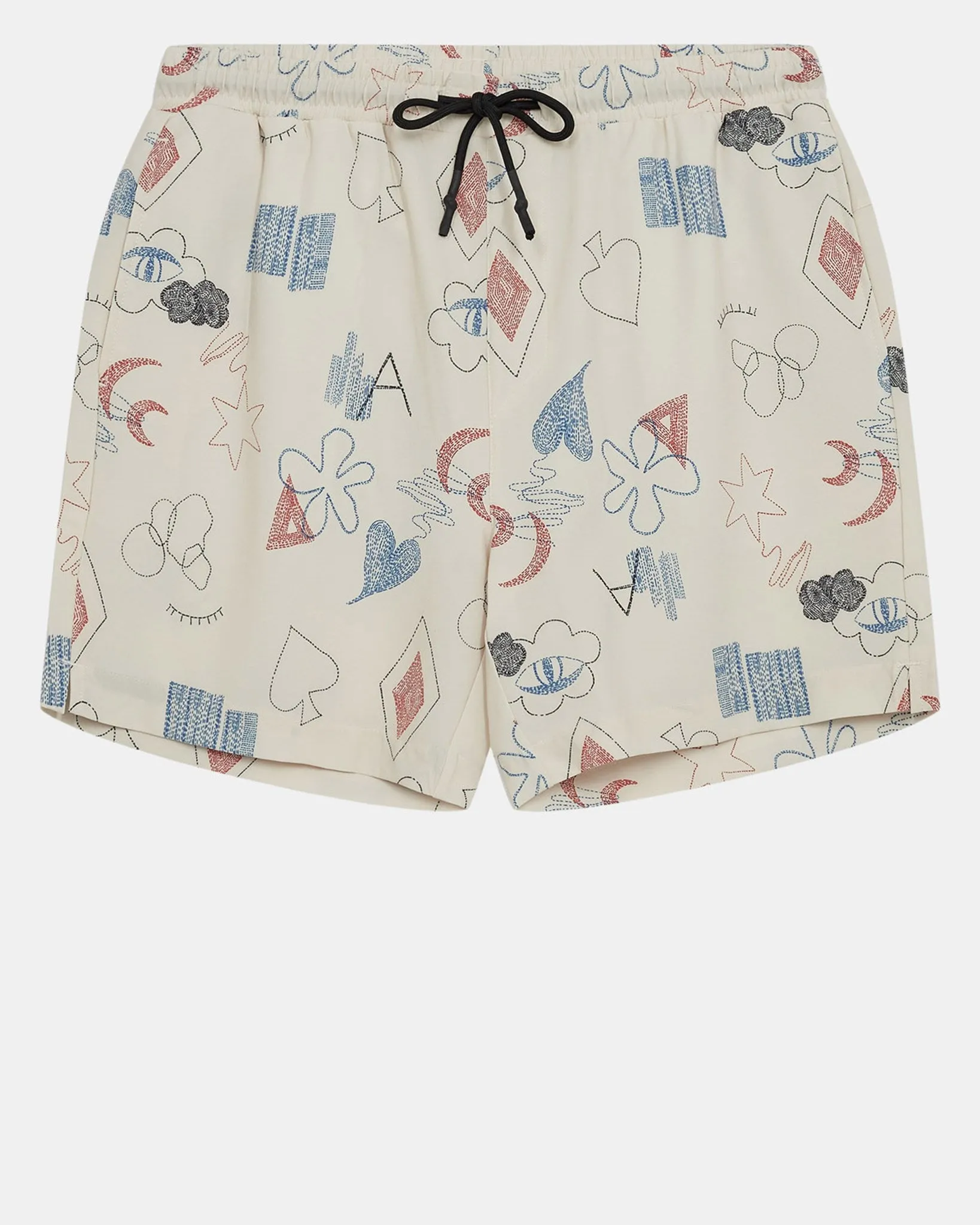 AKSHARK AOP SWIMSHORTS - Brown Rice sold by anerkjendt