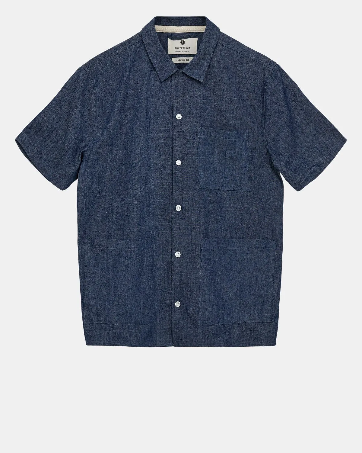 AKKURT S/S CHAMBRAY SHIRT - Sky Captain sold by anerkjendt