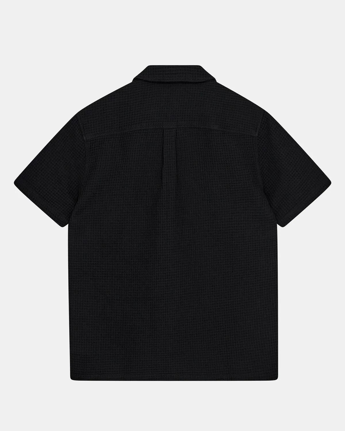 AKLEON S/S WAFFLE SHIRT - Caviar sold by anerkjendt product image thumbnail 2