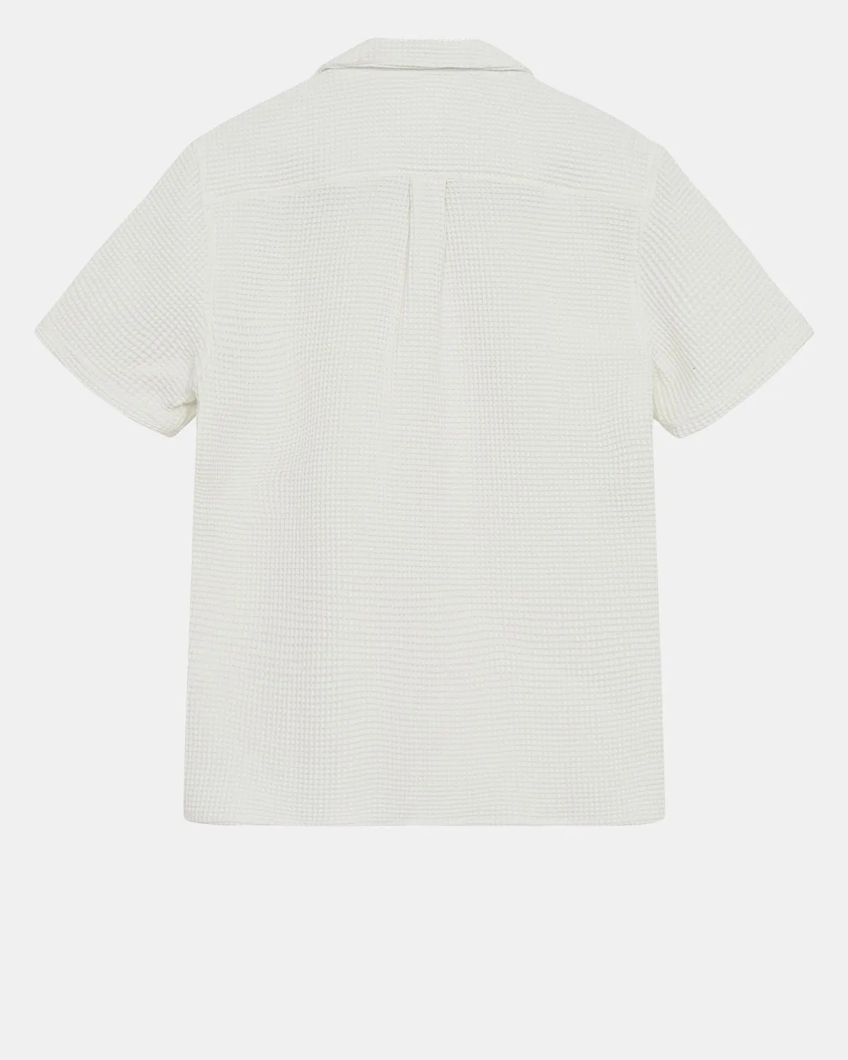 AKLEON S/S WAFFLE SHIRT - Tofu sold by anerkjendt product image thumbnail 2