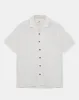AKLEO S/S COT/LINEN SHIRT - Tofu sold by anerkjendt