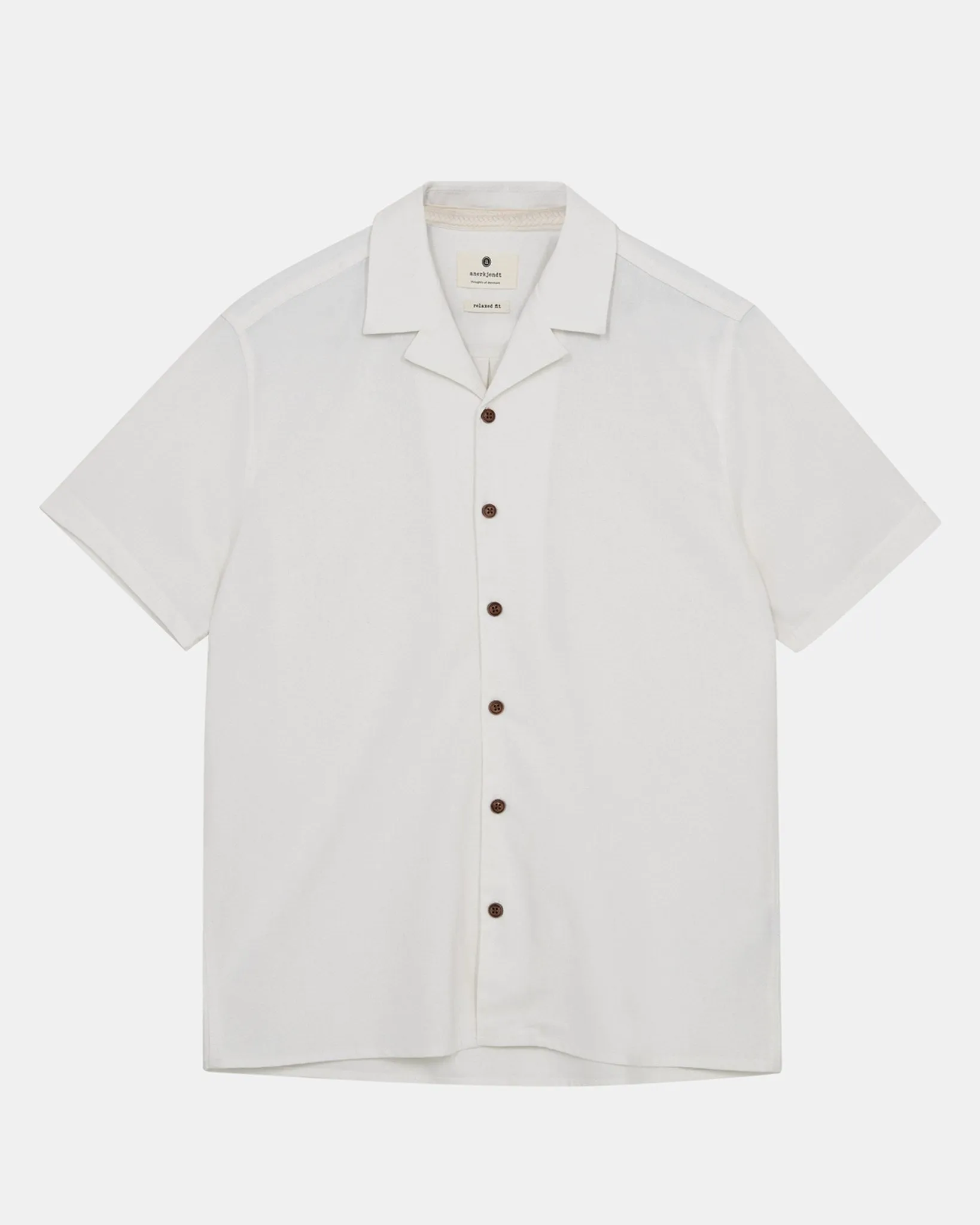 AKLEO S/S COT/LINEN SHIRT - Tofu sold by anerkjendt