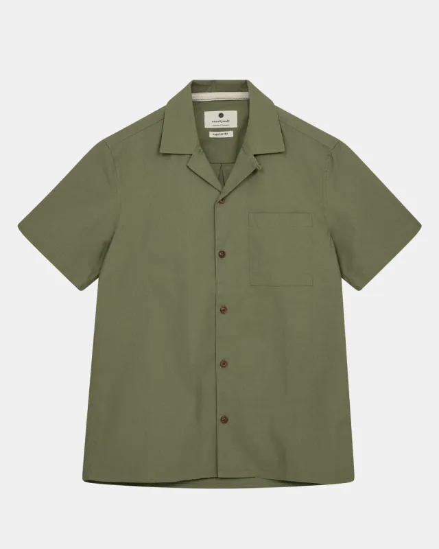 AKKURT S/S RIBSTOP SHIRT - Olivine sold by anerkjendt