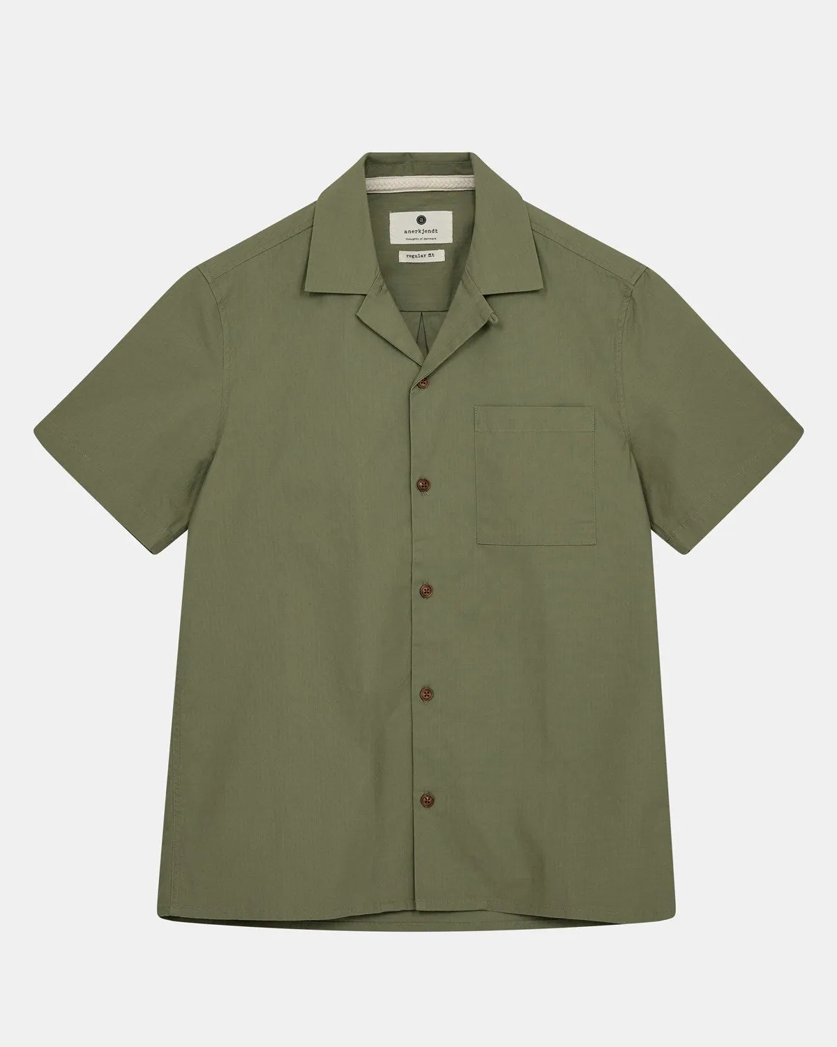 AKKURT S/S RIBSTOP SHIRT - Olivine sold by anerkjendt