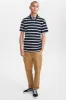 AKRENE STRIPE POLO - Sky Captain sold by anerkjendt