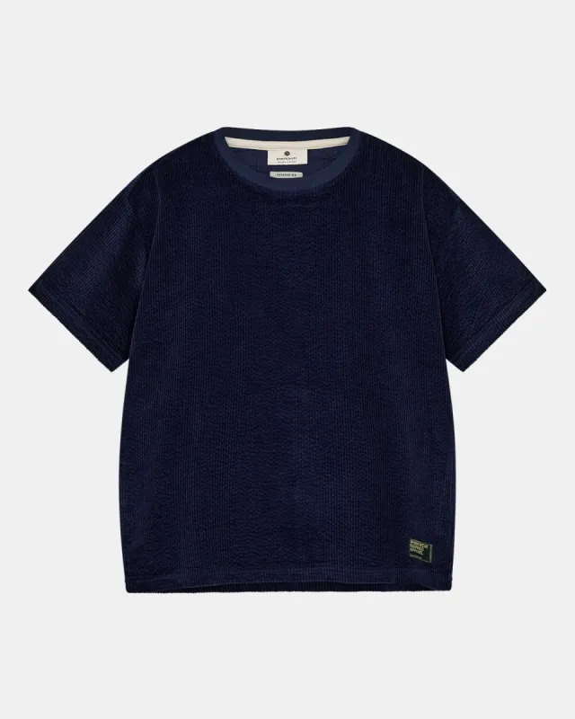 AKVILLADS CORDUROY S/S TEE - Sky Captain sold by anerkjendt