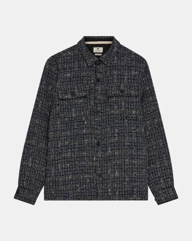 AKOSCAR BOUCLE OVERSHIRT - Sky Captain sold by anerkjendt