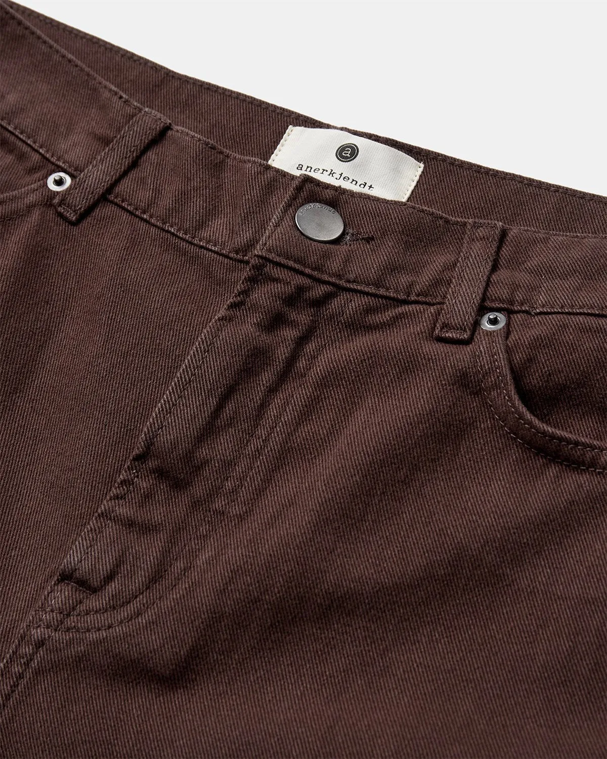 AKJANIC GARMENT DYED PANTS - Chocolate Brown sold by anerkjendt product image thumbnail 3