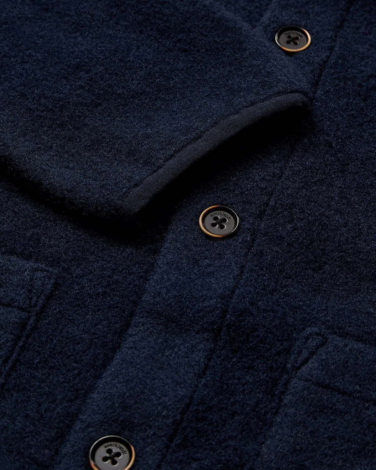 AKSIGURD BOILED WOOL OVERSHIRT - Sky Captain sold by anerkjendt product image thumbnail 3