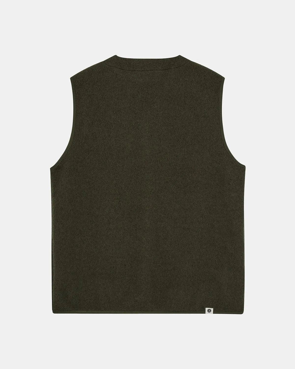 AKRASMUS BOILED WOOL GILET - Forest night sold by anerkjendt product image thumbnail 2