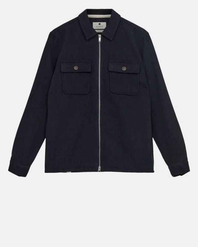 AKHANKY HEAVY TWILL OVERSHIRT - Sky Captain sold by anerkjendt