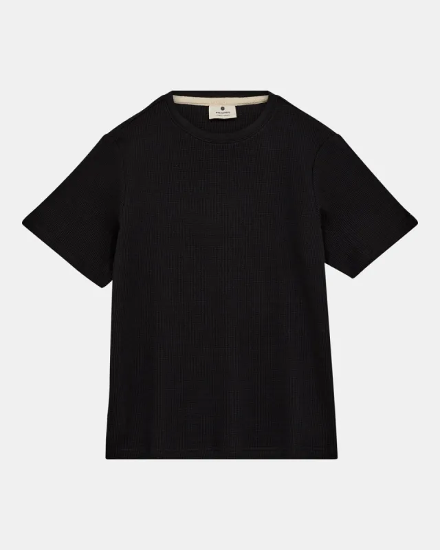 AKKIKKI S/S WAFFLE TEE - Caviar sold by anerkjendt