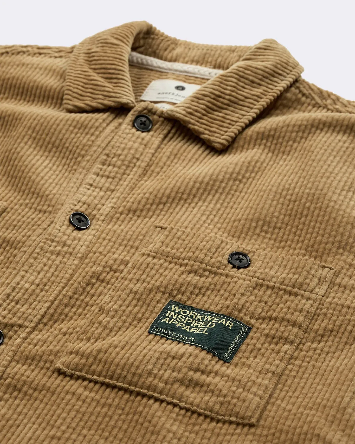 AKTHEO CORDUROY S/S SHIRT - Incense sold by anerkjendt product image thumbnail 2